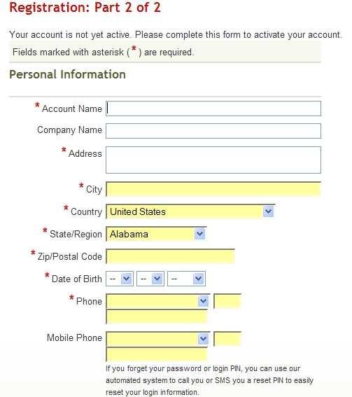 After passing step 4, you will have to fill in Registration Form step 2 Account Name (*) : You can fill in your full name or nickname in Account Name field.
