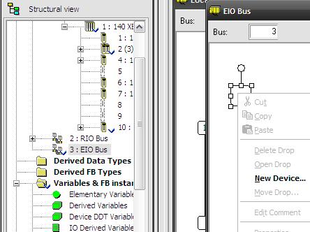 Modify the Unity configuration for QEIO Now the x80 Remote I/O drop will be added to the new