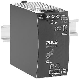 BUFFER MODULE Buffering with electrolytic capacitors instead of lead acid batteries Buffering of 24V loads Minimum hold-up time 0.