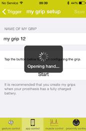 Next you will be able to assign a name to a my grip. Tapping the enter name field will allow you to customize the name of your my grip.