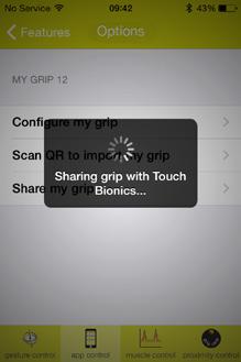 Sharing my grips with Touch Bionics Users may share custom my grips to be considered for inclusion in