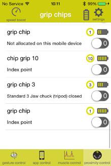 If you have previously activated grip chips, you will be brought to the grip chip home screen.