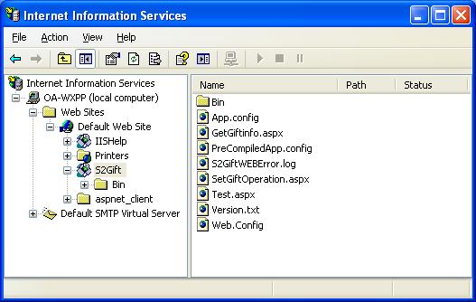 Using the Internet Information Services (IIS) control panel it is possible to display the downloaded pages. 2.
