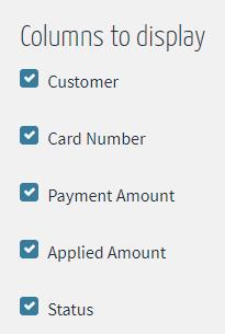 3. If desired, enter a customer account in the Customer field, then check the Only show cards for this customer checkbox to only report on the specified user. 4.