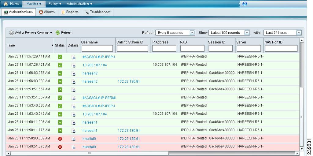 Chapter 22 Monitoring the Network You can modify the fields in the Criteria tab to define rule criteria based on the AAA downtime that a network access device reports.