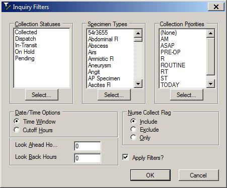 On the Main Screen the controls Retrieve, Filters, Labels and Label Printers that