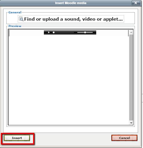 Choose Insert. 10. You will now see a link to the audio file in your page.