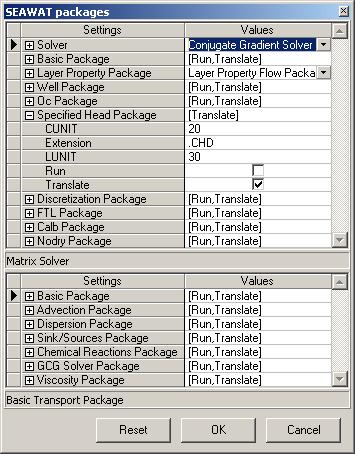 Property Flow Package, you have to set the model to run with the VDF package.