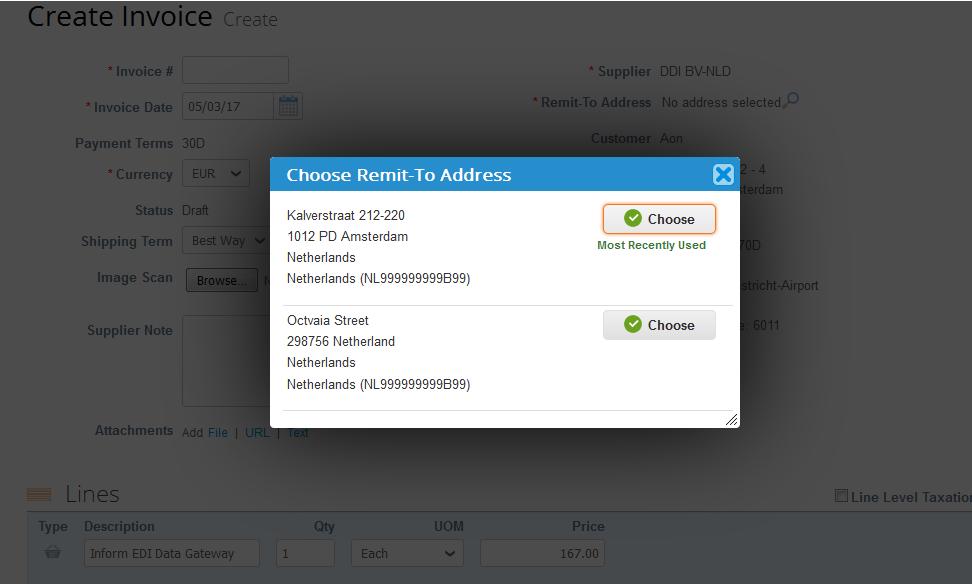Receive & view orders create invoice To create invoice, click a gold coin icon in the column on the right OR the Create