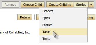 Then click the Finish button at the bottom of the dialog. The test artifact is now associated with the user story. Part 5: Create a child task artifact for a user story 5a.