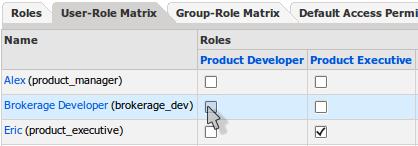 2b. Next, click the User-Role Matrix tab. 2c.