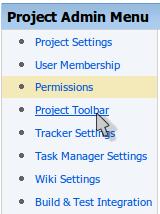 4a. In the left panel, click the Project Toolbar link. 4b.