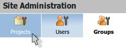 section of the Project Admin tool. Click the Return button to go back to the list of groups.
