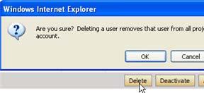 Then click the Delete button at the bottom of the page. Click the OK button in the pop-up dialog to confirm.