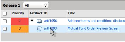 Then click the Update button at the bottom of the dialog. Now artf1093 is planned for Iteration 3.