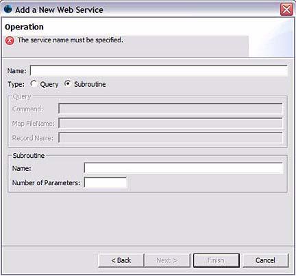 C:\Users\awaite\Documents\U2Doc\DBTools\Web Services Developer\3.20.5\Ch4.fm 4/29/13 Name Enter the name for the Web Service you are creating in the Name box.