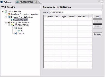 C:\Users\awaite\Documents\U2Doc\ DBTools\Web Services Double-click the dynamic array for which you want to define fields.