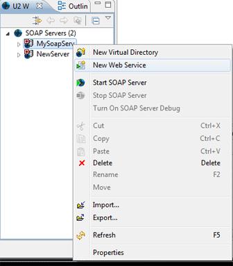 The U2 Web Services Developer deployment feature enables you to select a SOAP server defined locally and generate a deployment package, in the form of a zip file, that contains the following: WSDL