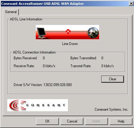 ADSL Configuration 1. You should find the Conextant Access Runner ADSL Icon has been installed in the Control Panel.