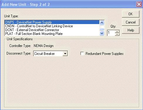 CenterONE Software 31 3. Scroll down to DNPS DeviceNet Power Supply and select it. 4.