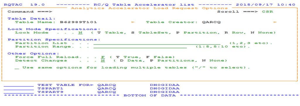 Manage DB2 Analytics Accelerator Use CA RC/Query for IDAA administration Load DB2 Table into IDAA RC/Q ALOAD Command Can load range of