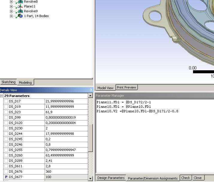 3 Use of CAD model with suitable preparation in workbench DesignModeler.