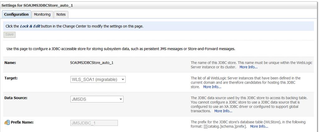to) 9. Activate the changes» Re-target the JMS Servers and Persistent Stores: In a SOA 12