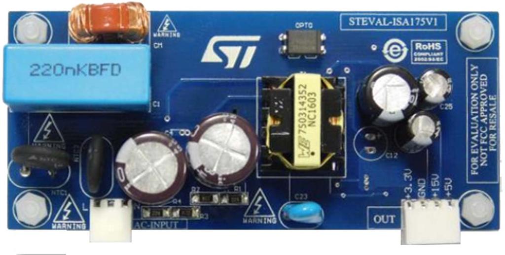 Hardware description and configuration UM2343 3.3 STEVAL-ISA175V1 board The board is developed using the VIPER26HD offline high-voltage converter by STMicroelectronics. Figure 10.
