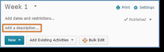 Edit a Module or Topic Edit a Module 1. Click on the module you want to edit from the Table of Contents. 2. Click on the module title to Edit. 3.