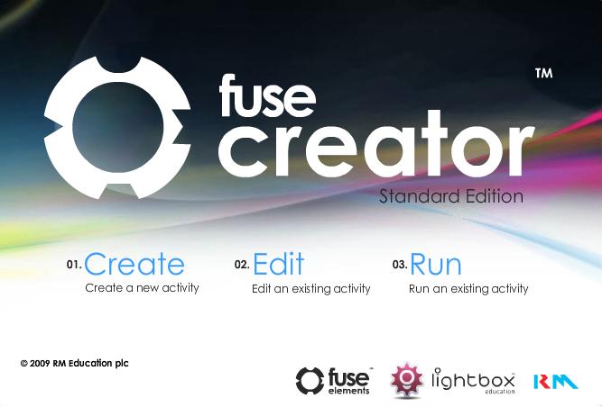 4. Using Creator to create and edit activities 4.1. Start Page The Start Page when active displays every time you run Fuse Creator.