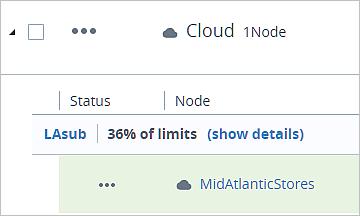 5 Click Save. Examine a Subscription's Current Usage of Your Microsoft Azure Limits Horizon Cloud monitors your nodes' usage of your subscription's limits.