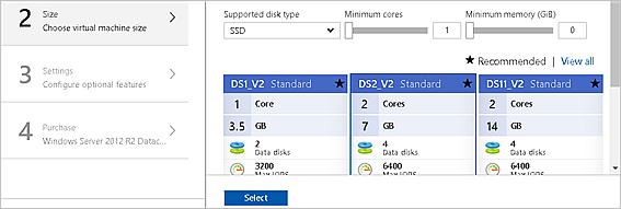 Option Supported disk type VM size Description For GPU-based desktops, select HDD. For non-gpu-based desktops, you can either keep the default SSD setting or select HDD, according to your needs.
