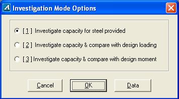 FIGURE 1.2-5 To facilitate the investigation, the user needs to click on the Execute Investigation button, on the main toolbar.