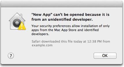 If you attempt to open an app you downloaded from a source other than the Mac App Store, and get the popup below, you ll