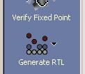 If need be, you can change the properties before generating the RTL model. Also note that you can view and change the quantization parameters on variables from the Generate Fixed Point Report. 7.