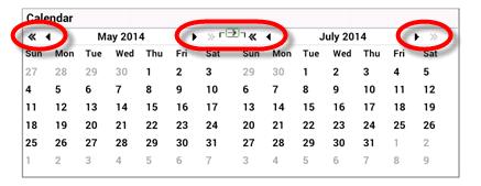2. If the Calendar is in single-page view, press the Range/ Comparison button to switch to double-page display. 3.