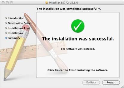 Click the [Restart] button to restart Mac OSX system to take