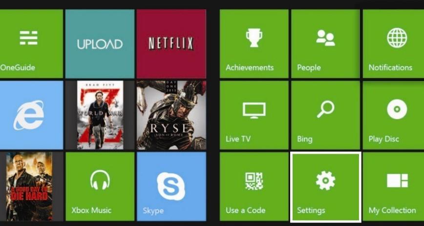 tile. Xbox 360 Go to System