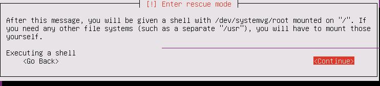 with a shell prompt, as root user. 2.