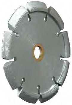 Industrial Quality Segmented Crack Chaser Blades V-shaped segments suitable for routing and cutting cracks in and brick Designed for wet or dry cutting