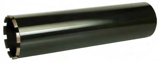 Asphalt Supreme Quality Diamond Core Bits Wet Use 14" / 356 mm tall with a segmented rim Hard bonded, laser-welded segments for cutting abrasive materials Asphalt Green Rim SKU Size Arbor Thread