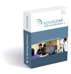 Release 9 Features Interview Recorder 9 Meeting Recorder 9 Gov Recorder 9 Court Recorder 9 SoniClear software replaces cassette and dictation-type recorders with advanced Windows-based recording.