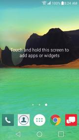 22 The Basics To view other Home screen panels Swipe (or flick) your finger left or right across the Home screen.