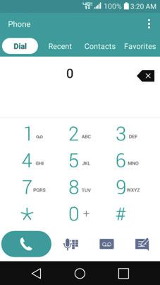 48 Calls Dial Tab Displays the dialpad. Delete Button Tap here to delete incorrect number(s) (appears after you begin entering numbers).