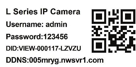 Use When Phone and IP Camera are Connected to Same WiFi Network. Click Search. Tap the DID of the Camera and Finish according to steps 4 and 5.