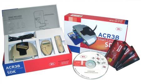 2.2.14 SDK-ACR38 ACR38 Smart Card Reader Software Development Kit ACR38 SDK is a complete package containing all the vital components required for smart card application development.
