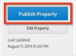 Publish Property in the upper right corner of the