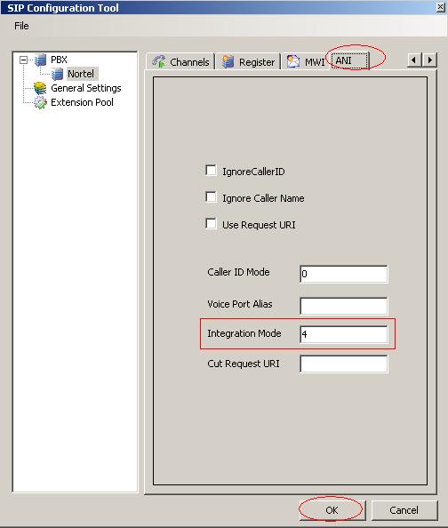 Figure 31: MWI Configuration The integration mode number for Office-LinX to communicate with CS1000E is 4.