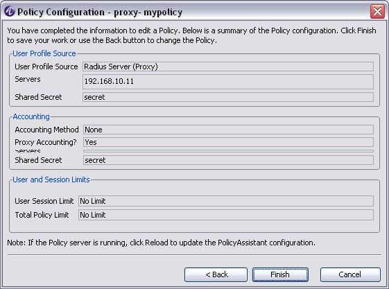 Configure PolicyAssistant Configure PolicyAssistant rules for OmniSwitch Figure 7-39 Policy configuration summary 9 Click Finish to complete