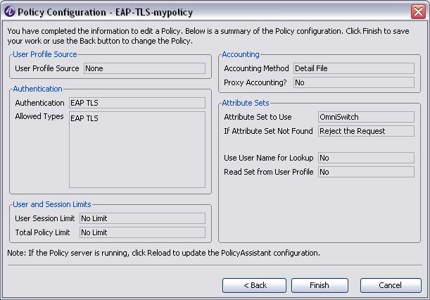 Configure PolicyAssistant Configure PolicyAssistant rules for OmniSwitch 9 Click Next. Result: The CRL (Certificate Revocation List) Configuration window opens. See Figure 7-19.